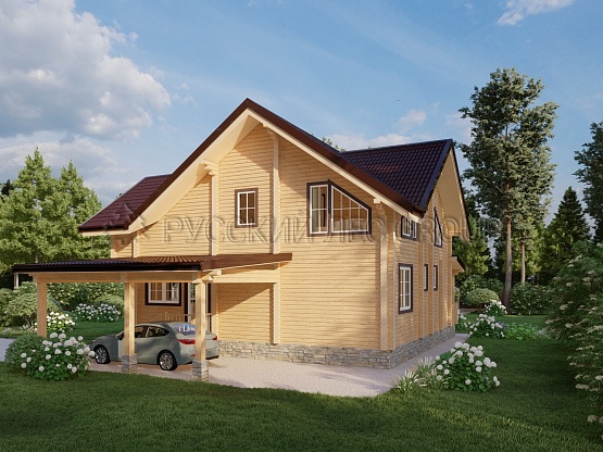 Дом из бруса проект БЕРЕНС 178,2м2 9,9х10,6