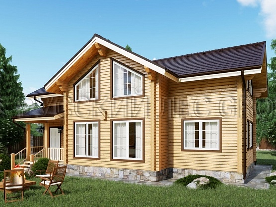 Дом из бруса проект КОХАН 152,0м2 8,5х12,5