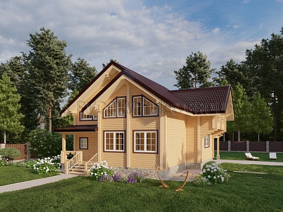 Дом из бруса проект БЕРЕНС 178,2м2 9,9х10,6