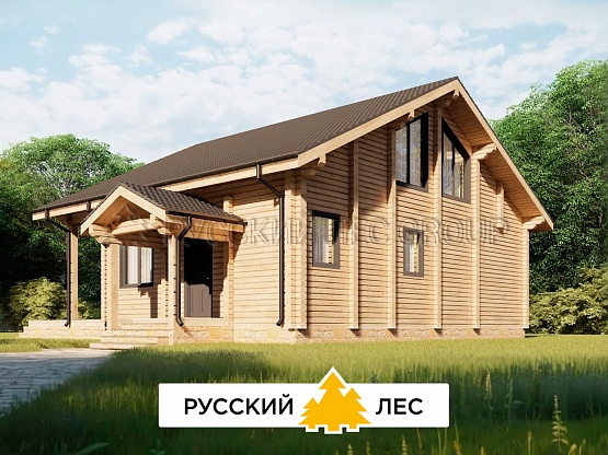 Дом из бруса проект ФОДЖО 132м2 9,2x11,5
