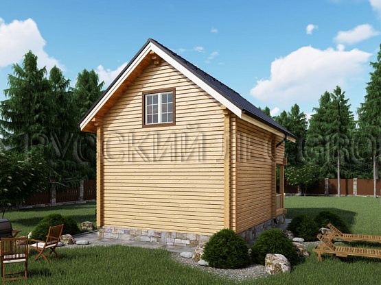 Дом из бруса проект ШЕББИ 80,0м2 5,5х8,0