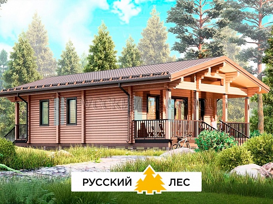 Дом из бруса проект СЯО 83,5м2 13,0х7,0