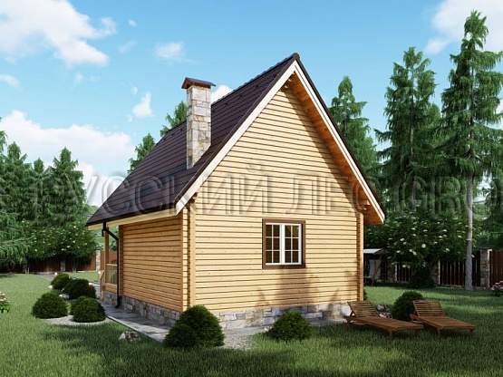 Дом из бруса проект ШАТО 80,0м2 5,5х8,0