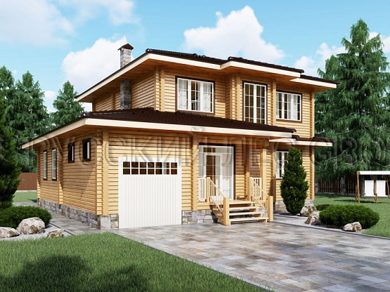 Дом из бруса проект ТАНГЕ 227,0м2 9,30х10,30