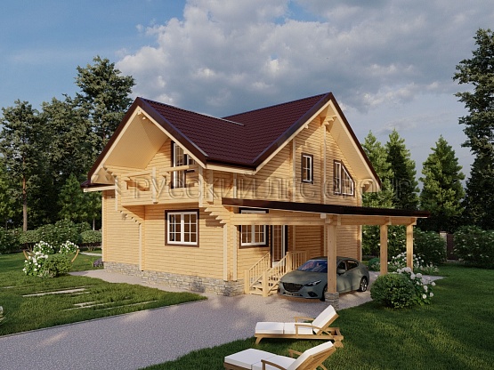 Дом из бруса проект БЕРЕНС 178,2м2 9,9х10,6