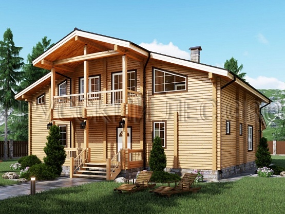 Дом из бруса проект КВАРЦ 322,0м2 13,0х14,3