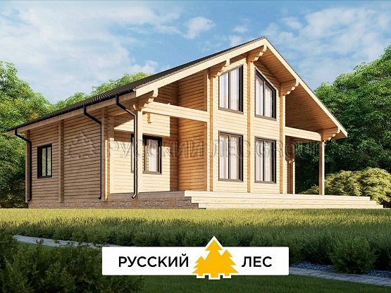 Дом из бруса проект ФОДЖО 132м2 9,2x11,5