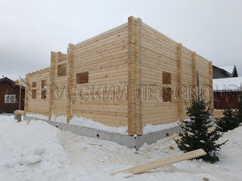 Двухэтажный дом из сухого профилированного бруса 150*200 в Башкирии