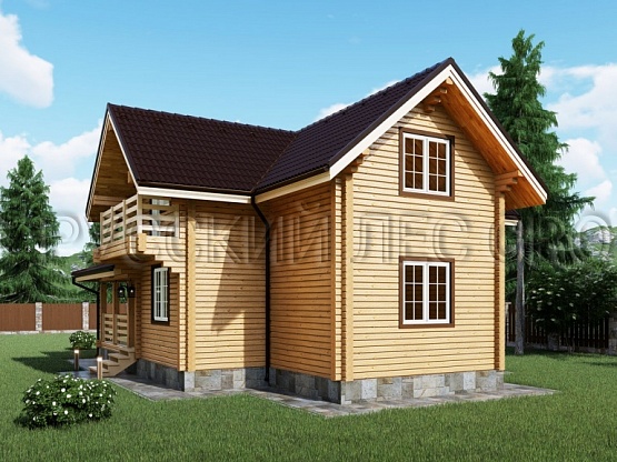 Дом из бруса проект ФОСТЕР 154,4м2 9,00х11,00