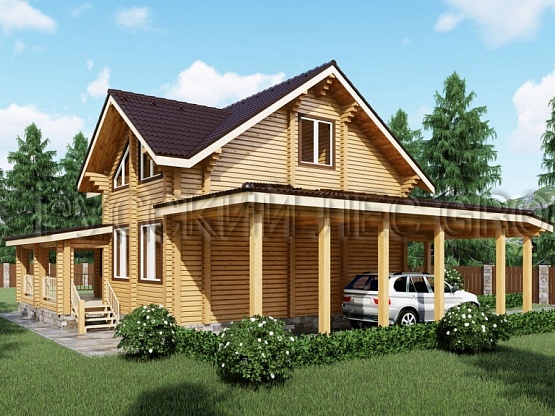 Дом из бруса проект ПЕЛЛИ 141,5м2 7х9,0