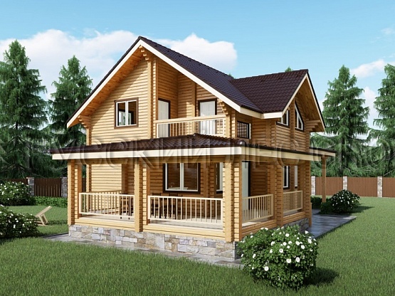 Дом из бруса проект ПЕЛЛИ 141,5м2 7х9,0