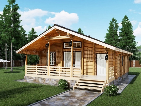 Дом из бруса проект ЛУКАС 88,7м2 9,00х10,50