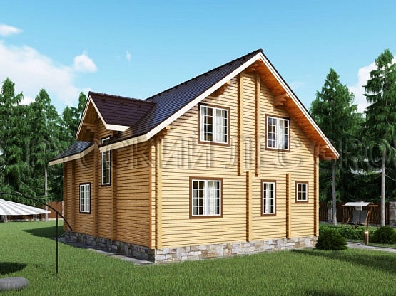 Дом из бруса проект САНСОВИНО 187,2м2 9,0х10,8