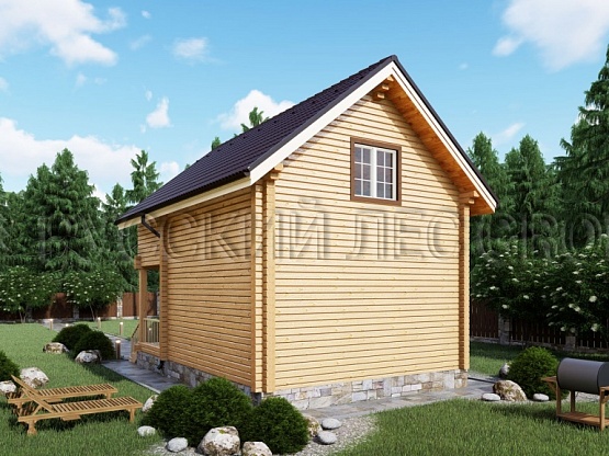 Дом из бруса проект ШЕББИ 80,0м2 5,5х8,0