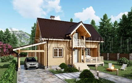 Дом из бруса 5,5 x 9,5, проект - БРАМАНТЕ
