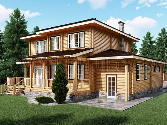 Дом из бруса проект ТАНГЕ 227,0м2 9,30х10,30
